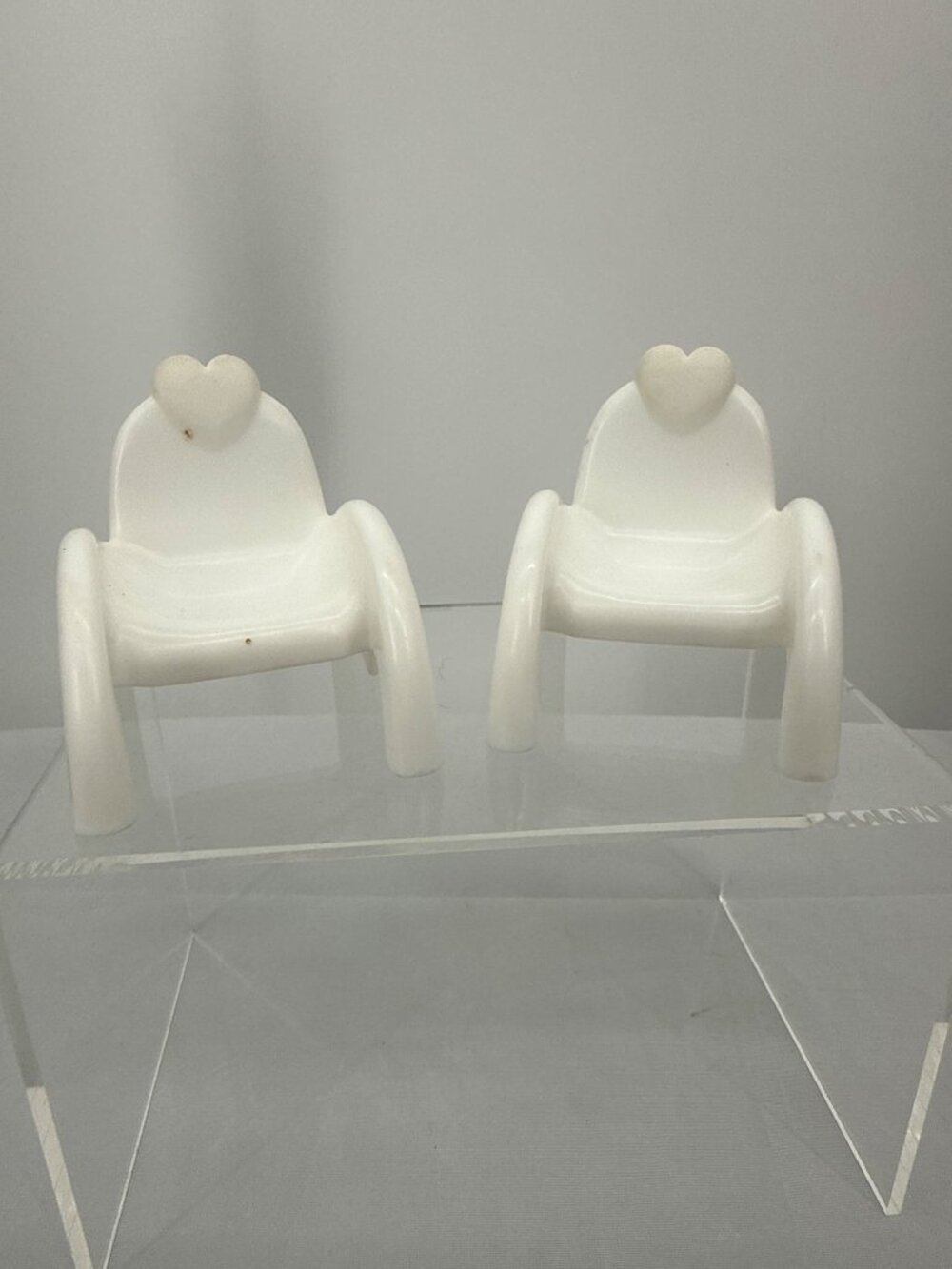 Vintage 90s Mattel Barbie Kelly Doll White Heart Chair Mini Y2K Coquette Toy 2pc